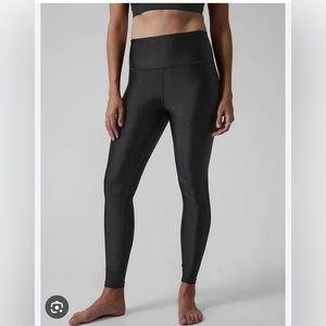 Athleta Black Elation Shine Leggings